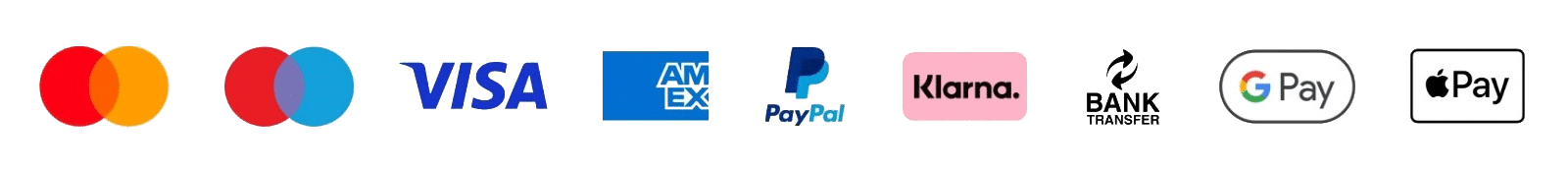 Payment methods accepted